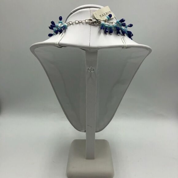 Talbot's Vintage Y2K Women's Beaded NWT Chunky Statement Necklace Seaside Blue - Picture 6 of 11